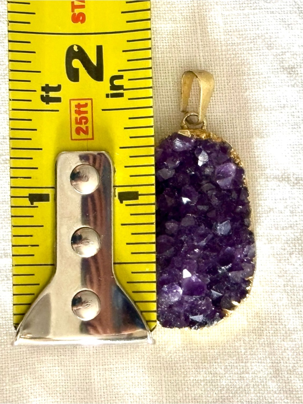 Amethyst Druzy Pendant - Picture 2 of 3